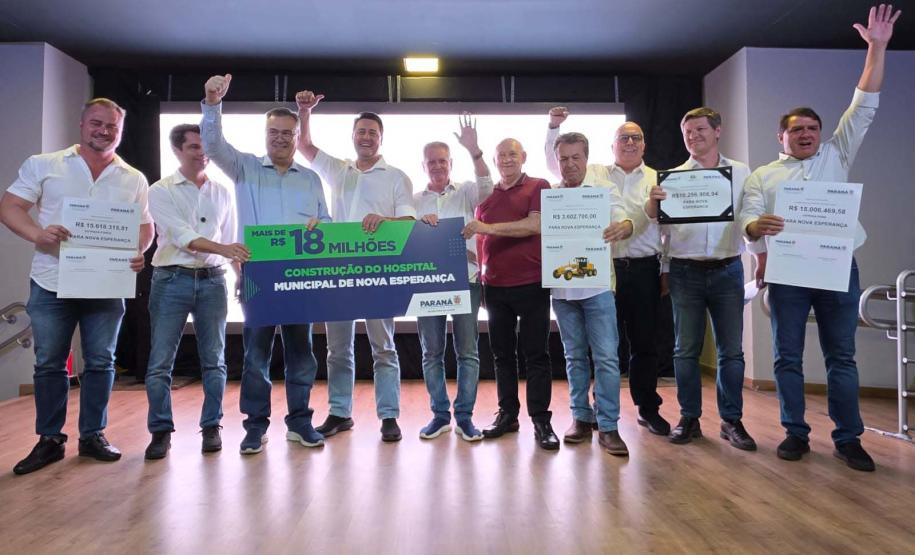 Ratinho Junior anuncia R$ 18,2 milhões para construção de hospital em Nova Esperança