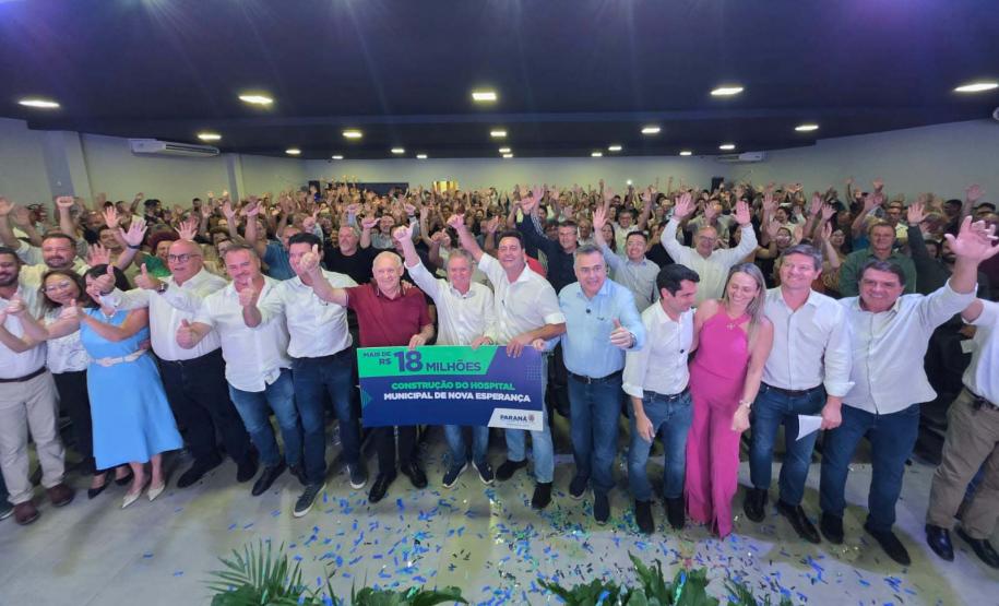 Ratinho Junior anuncia R$ 18,2 milhões para construção de hospital em Nova Esperança