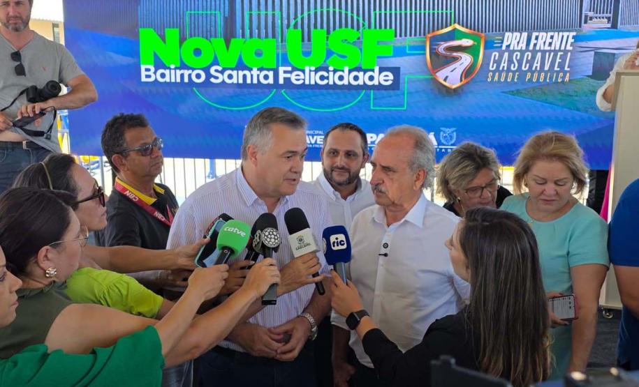 Estado inaugura Unidade de Saúde da Família em Cascavel e entrega 18 veículos