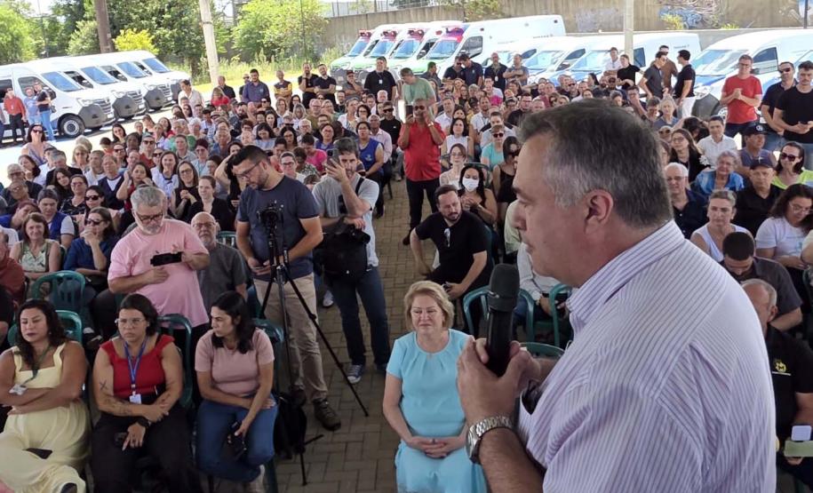 Estado inaugura Unidade de Saúde da Família em Cascavel e entrega 18 veículos