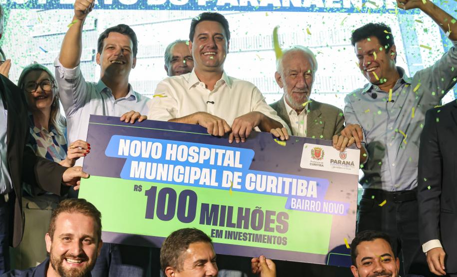 R$ 100 milhões: Ratinho Junior anuncia construção do Hospital Bairro Novo, em Curitiba