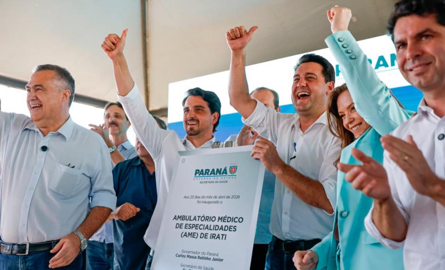 Ratinho Junior inaugura Ambulatório de Especialidades em Irati e autoriza novo Pronto Atendimento