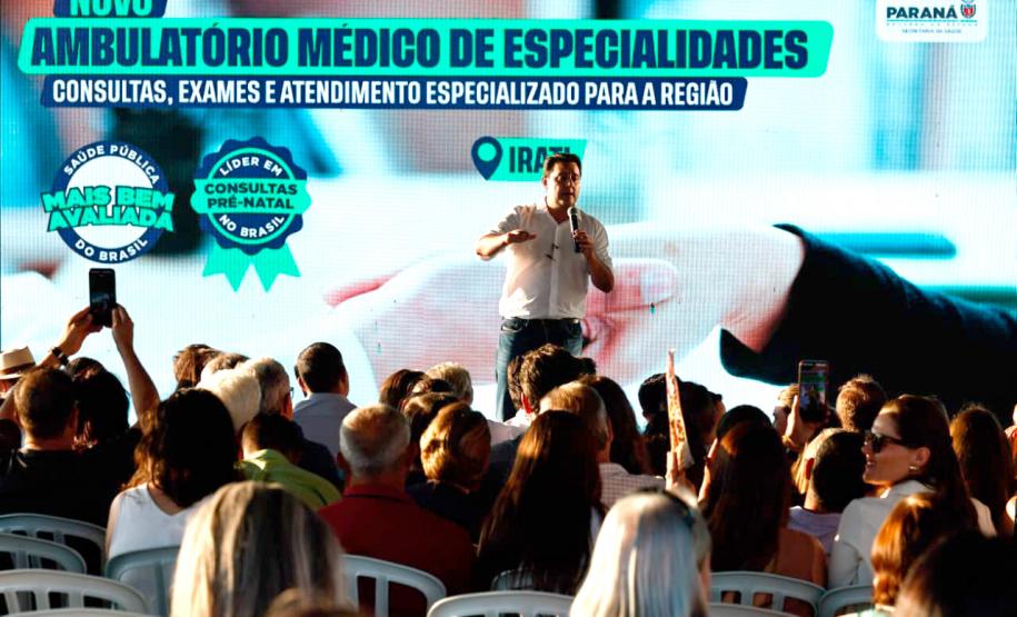 Ratinho Junior inaugura Ambulatório de Especialidades em Irati e autoriza novo Pronto Atendimento