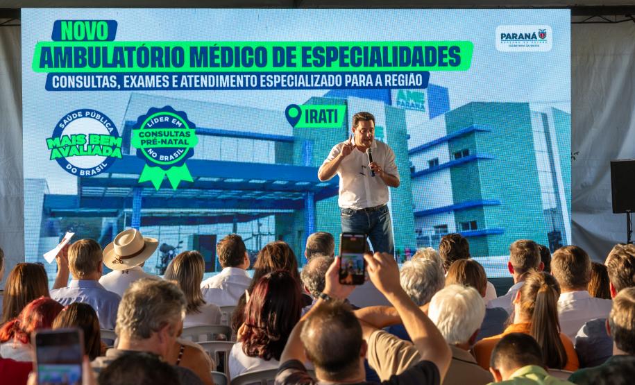 Ratinho Junior inaugura Ambulatório de Especialidades em Irati e autoriza novo Pronto Atendimento