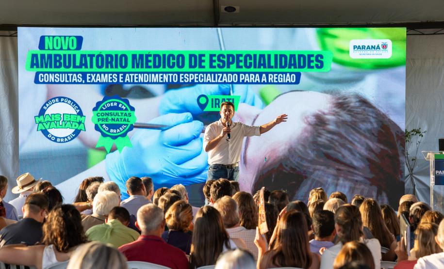 Ratinho Junior inaugura Ambulatório de Especialidades em Irati e autoriza novo Pronto Atendimento