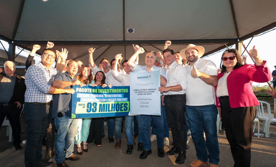 Ratinho Junior inaugura Ambulatório de Especialidades em Irati e autoriza novo Pronto Atendimento