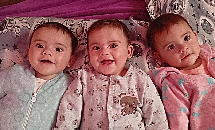 As trigêmeas Magali, Maitê e Madalena