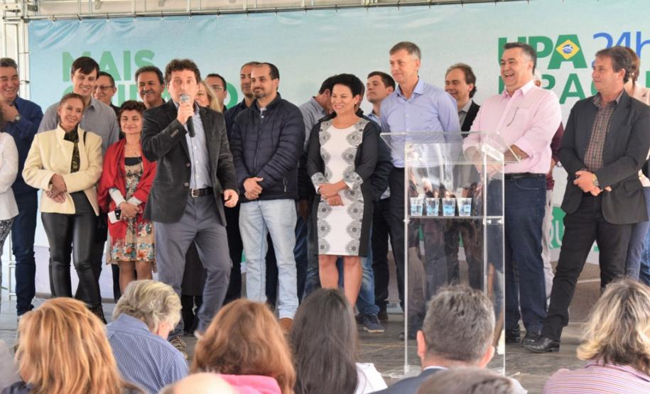 O secretário de Estado da Saúde, Beto Preto, participou da inauguração da Unidade de Pronto Atendimento (UPA) 24 horas de Piraquara, na Região Metropolitana de Curitiba, nesta sexta-feira (27).