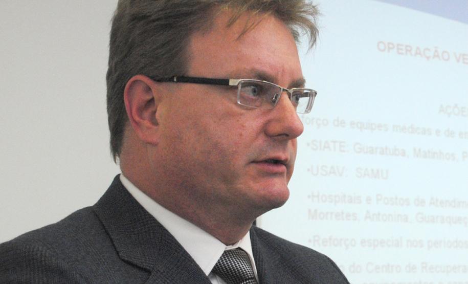 Sesa recebe federações de hospitais para alinhamento sobre enfrentamento de doenças Vinícius Filipak, diretor de Gestão em Saúde da Sesa