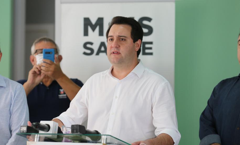 O Governador Carlos Massa Ratinho Junior visita nesta terça-feira (14/04)  as instalações do Hospital Regional de Ivaiporã que terá 104 leitos, sendo 10 reservados para Unidade de Terapia Intensiva (UTI), centro cirúrgico e enfermarias.  Ivaipora, 14/04/2020 - Foto: Geraldo Bubniak/AEN