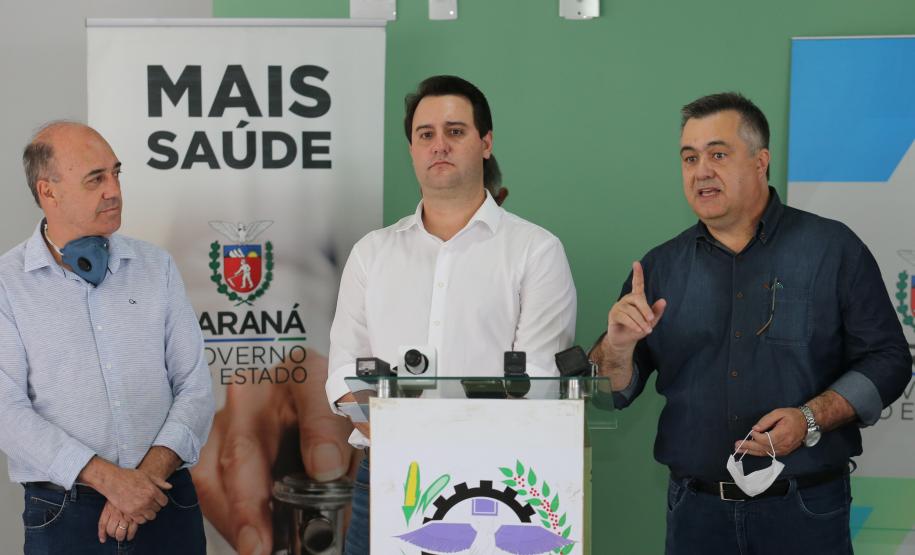 O Governador Carlos Massa Ratinho Junior visita nesta terça-feira (14/04)  as instalações do Hospital Regional de Ivaiporã que terá 104 leitos, sendo 10 reservados para Unidade de Terapia Intensiva (UTI), centro cirúrgico e enfermarias.  Ivaipora, 14/04/2020 - Foto: Geraldo Bubniak/AEN