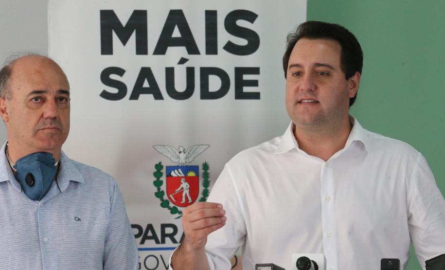 O Governador Carlos Massa Ratinho Junior visita nesta terça-feira (14/04)  as instalações do Hospital Regional de Ivaiporã que terá 104 leitos, sendo 10 reservados para Unidade de Terapia Intensiva (UTI), centro cirúrgico e enfermarias.  Ivaipora, 14/04/2020 - Foto: Geraldo Bubniak/AEN