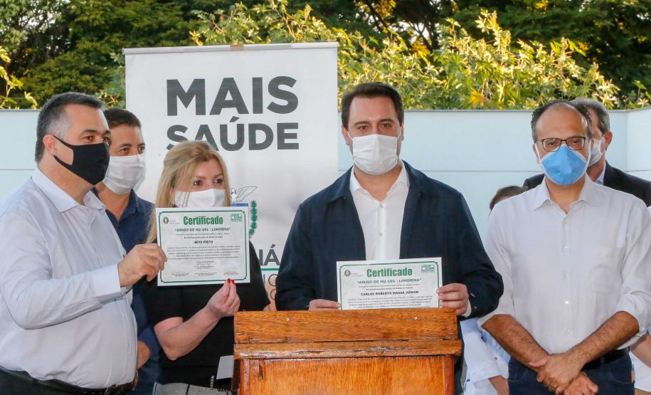 23/04/2020 Governador Carlos Massa Ratinho Junior, entrega leitos do Hospital Universitario de Londrina.Foto Gilson Abreu