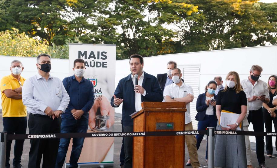 23/04/2020 Governador Carlos Massa Ratinho Junior, entrega leitos do Hospital Universitario de Londrina.Foto Gilson Abreu