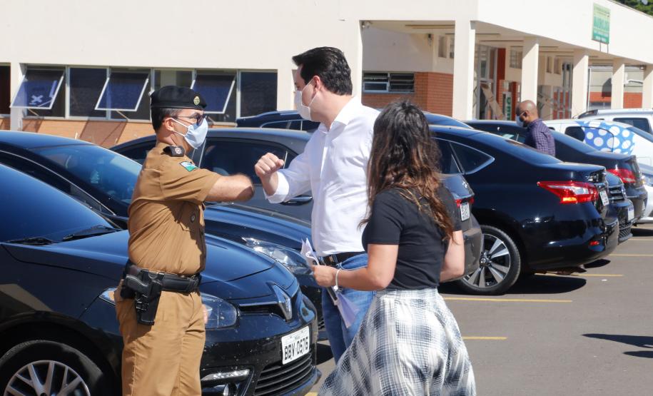 Governo garante 108 novos leitos para o Hospital Universitário de Maringá 24/04/2020 Governador Carlos Massa Ratinho Junior, entrega leitos do Hospital Universitario de MaringaFoto Gilson Abreu